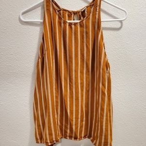 Caramel Orange Striped Top